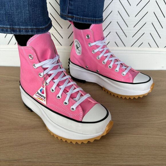 ❤️Converse Run Star Hike Hi Converse 9.5 Womens Shoes Platform Oops Pink A08735C - Picture 3 of 13